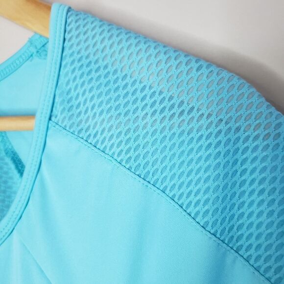 Marika Tek Small NWT Blue Curacao Short Sleeve Athletic Top - Picture 7 of 12